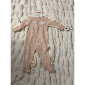 Huggies Baby Footed Coveralls 2 Pack 6M Easy Change 2 Way Zipper Organic
